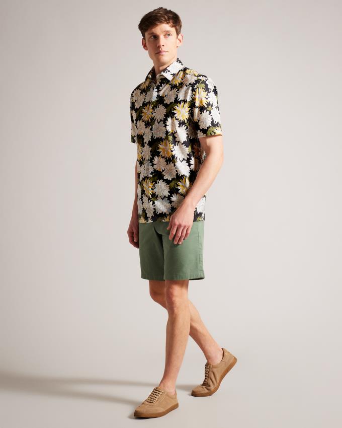 Chemises Ted Baker Short Sleeve Floral Multicolore Homme | YEX-64361737